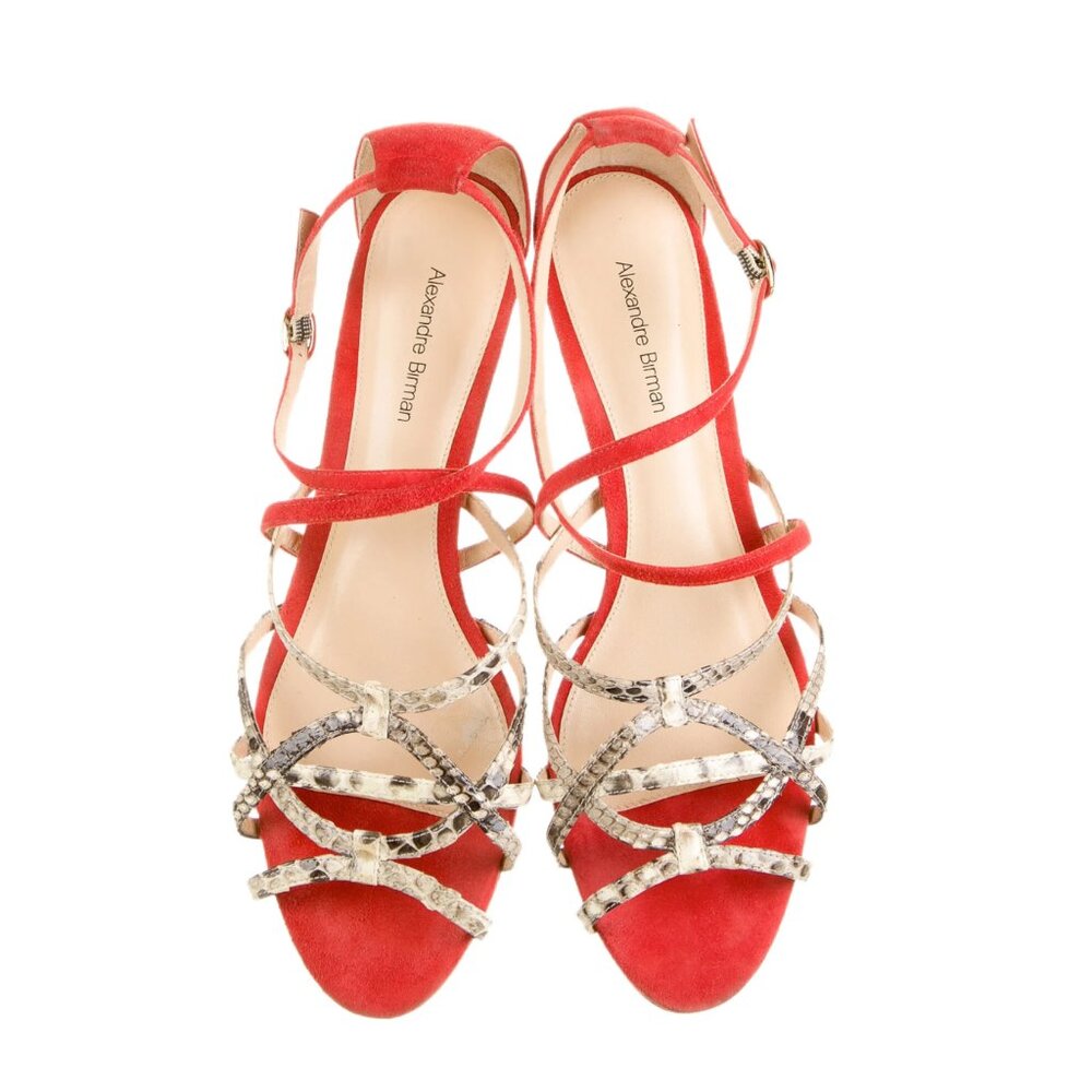 Alexandre Birman Natural Python, Leather And Red … - image 2